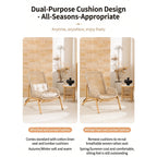 Adjustable Rattan Folding Chair Series with Cushions for Terrace and Reading Nooks