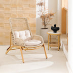 Adjustable Rattan Folding Chair Series with Cushions for Terrace and Reading Nooks