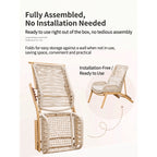 Adjustable Rattan Folding Chair Series with Cushions for Terrace and Reading Nooks