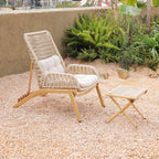 Adjustable Rattan Folding Chair Series with Cushions for Terrace and Reading Nooks