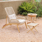 Adjustable Rattan Folding Chair Series with Cushions for Terrace and Reading Nooks