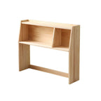 Adjustable Solid Ash Kids Desk with Bookshelf & Fold-Out Panel