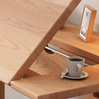 Adjustable Solid Ash Kids Desk with Bookshelf & Fold-Out Panel