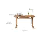 Adjustable Solid Ash Kids Desk with Bookshelf & Fold-Out Panel Dimensions