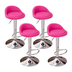 Adjustable Swivel Bar Stool with Sculpted Back, Footrest and Pedestal Base