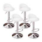 Adjustable Swivel Bar Stool with Sculpted Back, Footrest and Pedestal Base