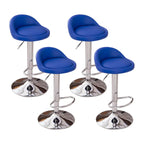 Adjustable Swivel Bar Stool with Sculpted Back, Footrest and Pedestal Base