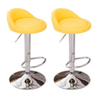 Adjustable Swivel Bar Stool with Sculpted Back, Footrest and Pedestal Base
