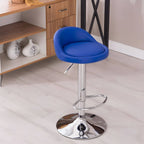 Adjustable Swivel Bar Stool with Sculpted Back, Footrest and Pedestal Base