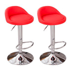 Adjustable Swivel Bar Stool with Sculpted Back, Footrest and Pedestal Base