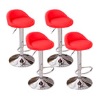Adjustable Swivel Bar Stool with Sculpted Back, Footrest and Pedestal Base