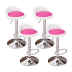 Adjustable Swivel Bar Stool with Sculpted Back, Footrest and Pedestal Base