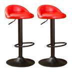 Adjustable Swivel Bar Stool with Sculpted Back, Footrest and Pedestal Base