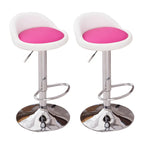 Adjustable Swivel Bar Stool with Sculpted Back, Footrest and Pedestal Base