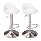 Adjustable Swivel Bar Stool with Sculpted Back, Footrest and Pedestal Base
