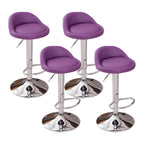 Adjustable Swivel Bar Stool with Sculpted Back, Footrest and Pedestal Base