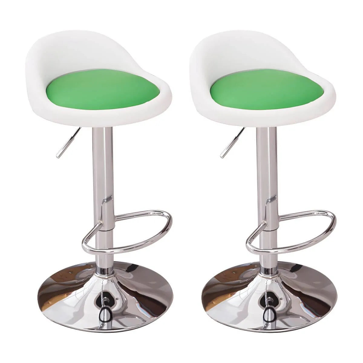 Adjustable Swivel Bar Stool with Sculpted Back, Footrest and Pedestal Base