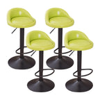Adjustable Swivel Bar Stool with Sculpted Back, Footrest and Pedestal Base