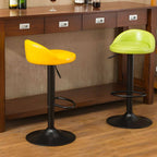 Adjustable Swivel Bar Stool with Sculpted Back, Footrest and Pedestal Base