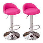 Adjustable Swivel Bar Stool with Sculpted Back, Footrest and Pedestal Base