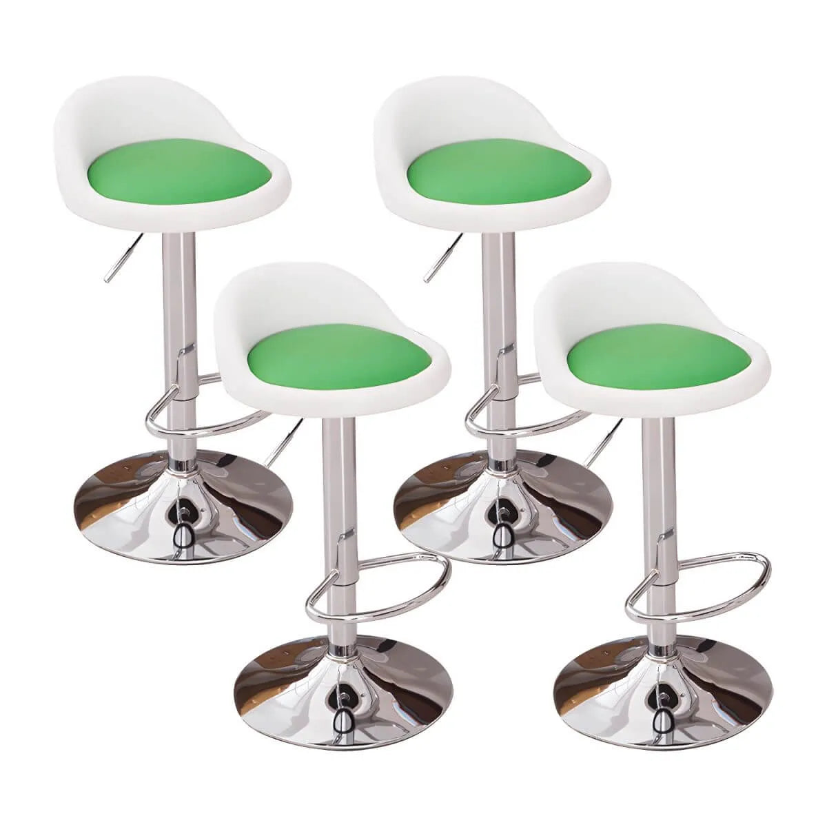 Adjustable Swivel Bar Stool with Sculpted Back, Footrest and Pedestal Base