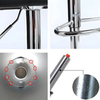 Adjustable Swivel Bar Stool with Sculpted Back, Footrest and Pedestal Base