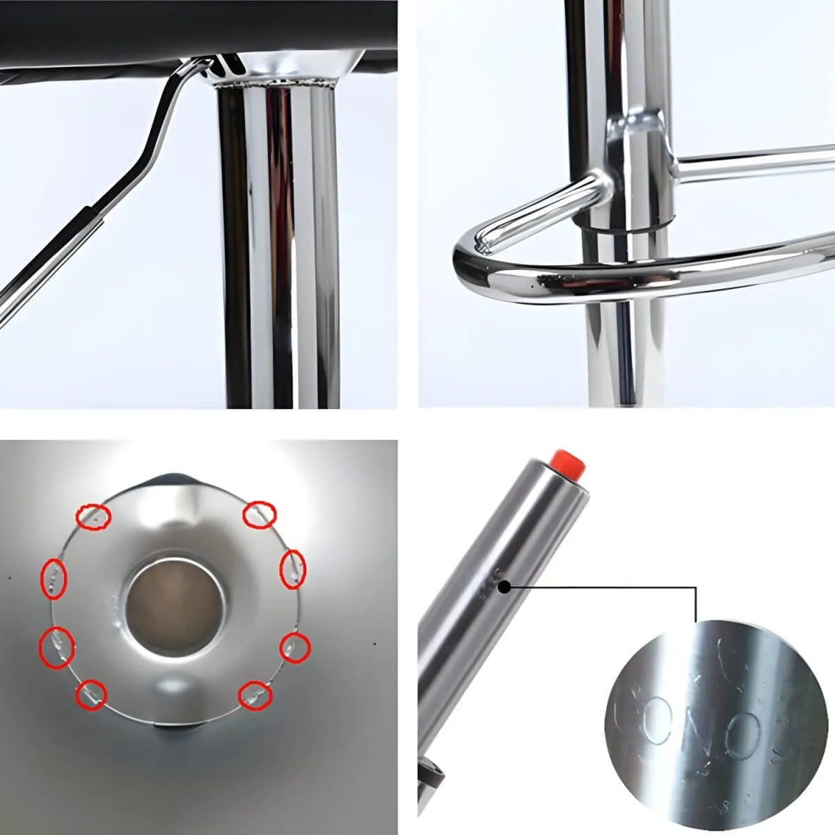 Adjustable Swivel Bar Stool with Sculpted Back, Footrest and Pedestal Base