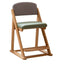 Adjustable Upholstered Armless Kids Chair with Solid Wood Frame