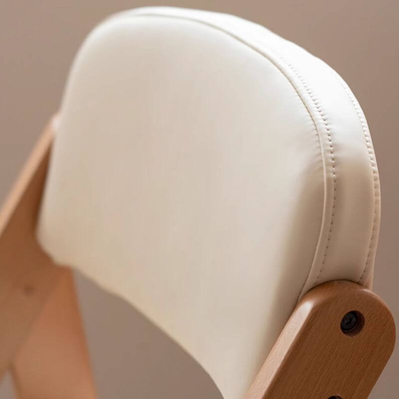 Adjustable Upholstered Armless Kids Chair with Solid Wood Frame