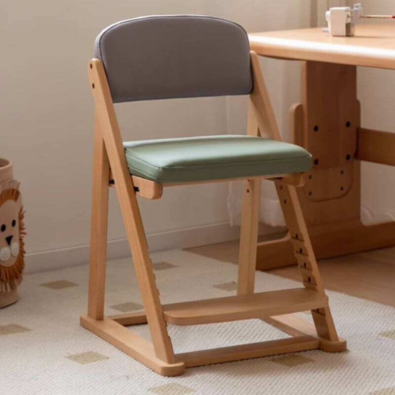 Adjustable Upholstered Armless Kids Chair with Solid Wood Frame Main Product Image