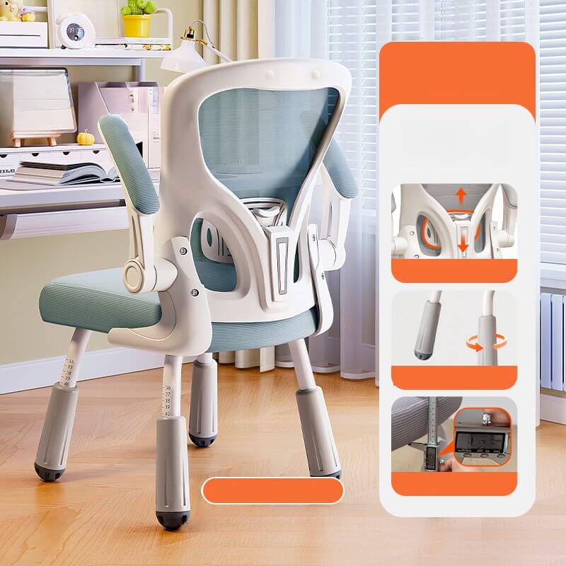 Adjustable Upholstered Chair for Kids - Modern Solid Colors