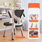 Adjustable Upholstered Chair for Kids - Modern Solid Colors