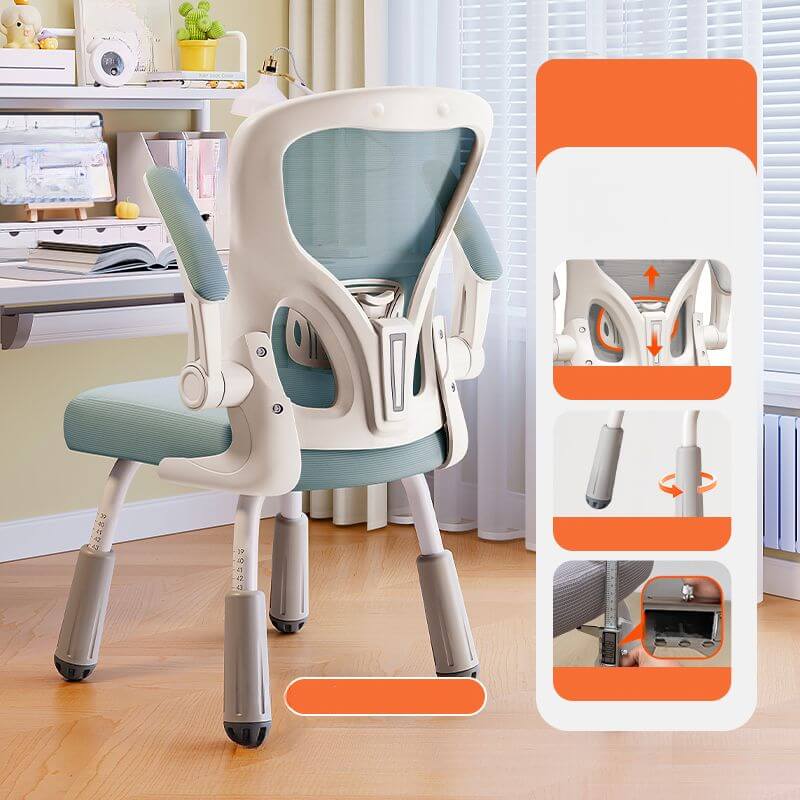 Adjustable Upholstered Chair for Kids - Modern Solid Colors