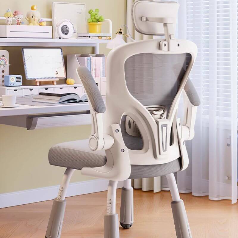 Adjustable Upholstered Chair for Kids - Modern Solid Colors Secondary image