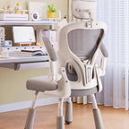 Adjustable Upholstered Chair for Kids - Modern Solid Colors