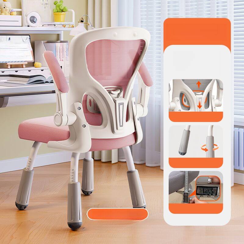 Adjustable Upholstered Chair for Kids - Modern Solid Colors