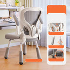 Adjustable Upholstered Chair for Kids - Modern Solid Colors