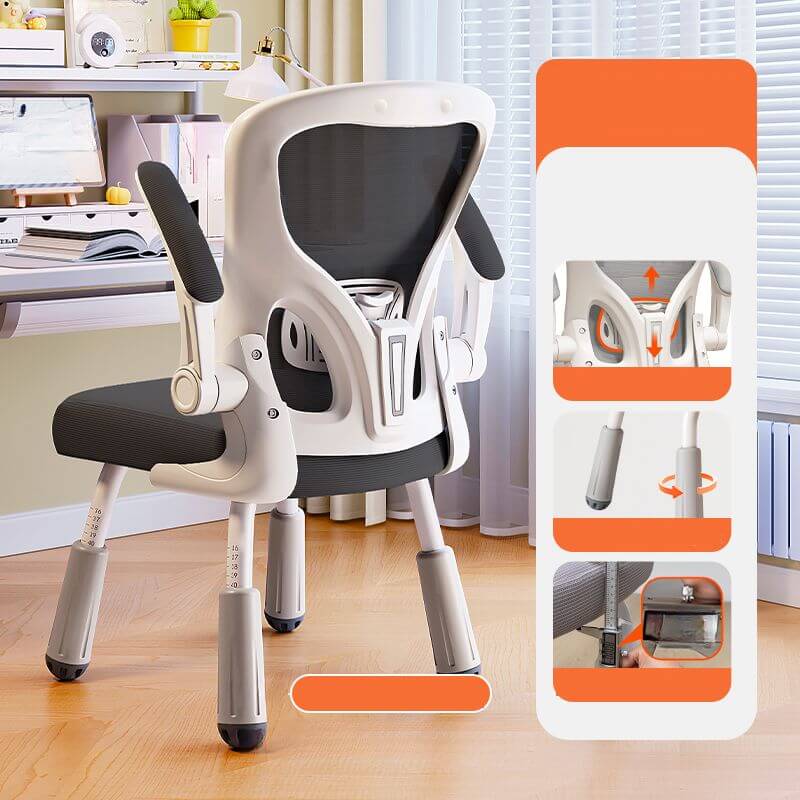 Adjustable Upholstered Chair for Kids - Modern Solid Colors