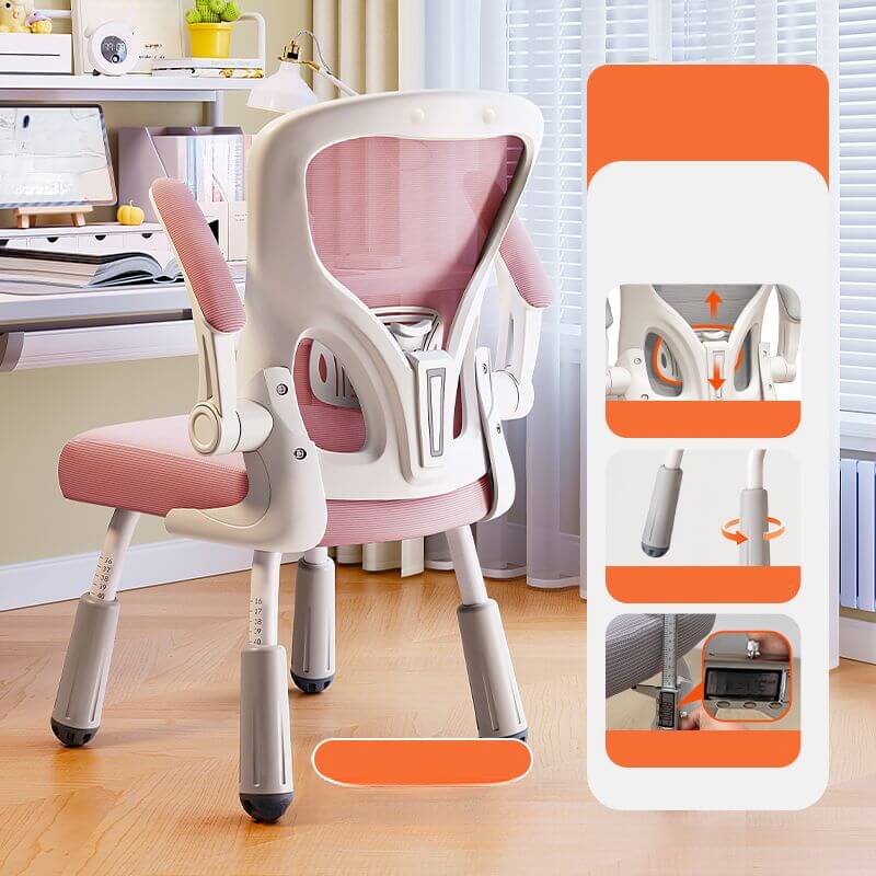 Adjustable Upholstered Chair for Kids - Modern Solid Colors