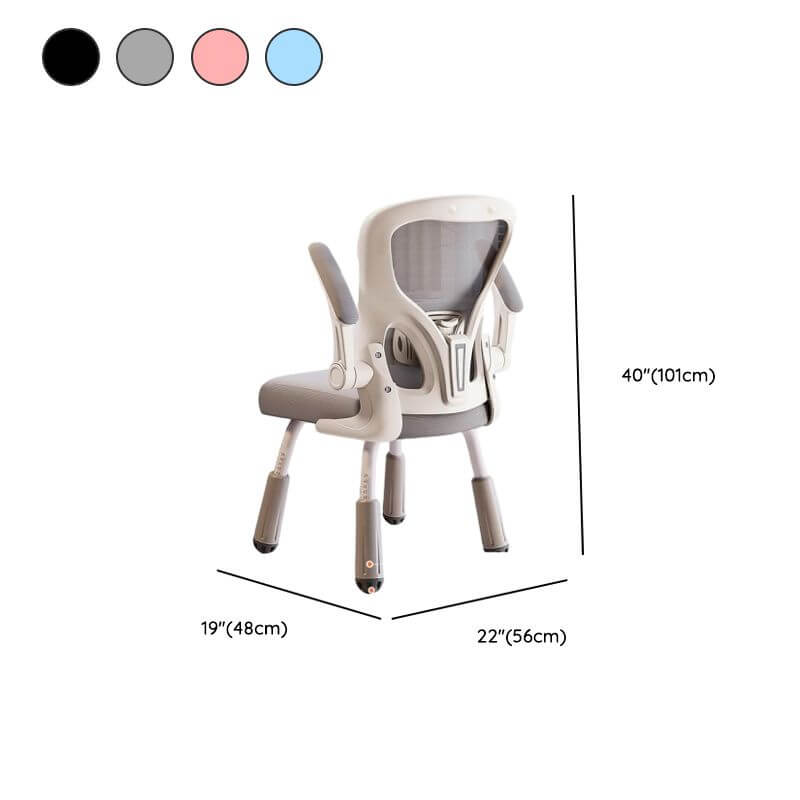 Adjustable Upholstered Chair for Kids - Modern Solid Colors Dimensions