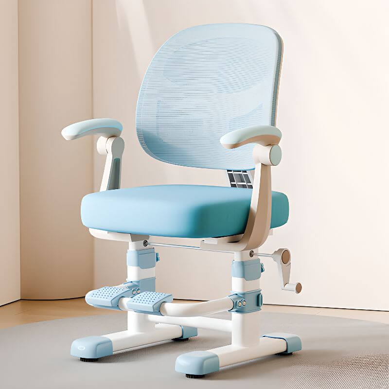 Adjustable Upholstered Kids Chair with Breathable Mesh Back