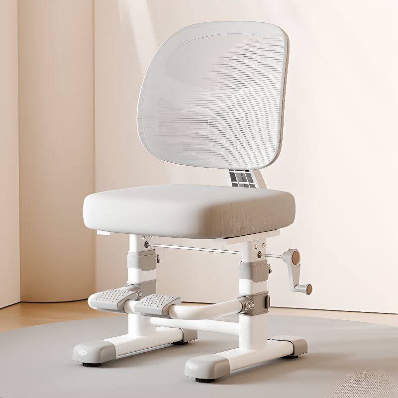 Adjustable Upholstered Kids Chair with Breathable Mesh Back
