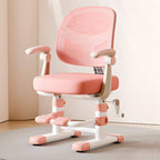 Adjustable Upholstered Kids Chair with Breathable Mesh Back