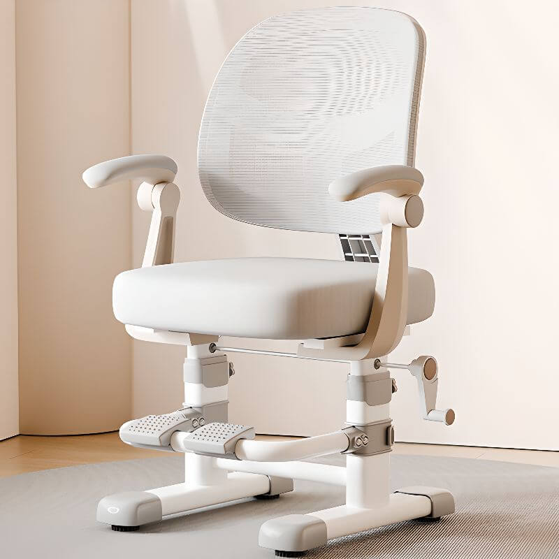 Adjustable Upholstered Kids Chair with Breathable Mesh Back