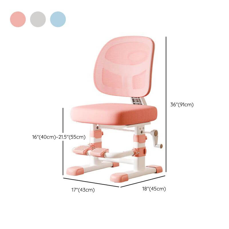 Adjustable Upholstered Kids Chair with Breathable Mesh Back Dimensions