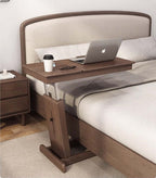 Adjustable Walnut Bedside Table With Foldable Design