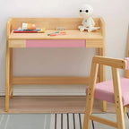 Adjustable Wood Kids' Writing Desk with Storage & Ergonomic Chair