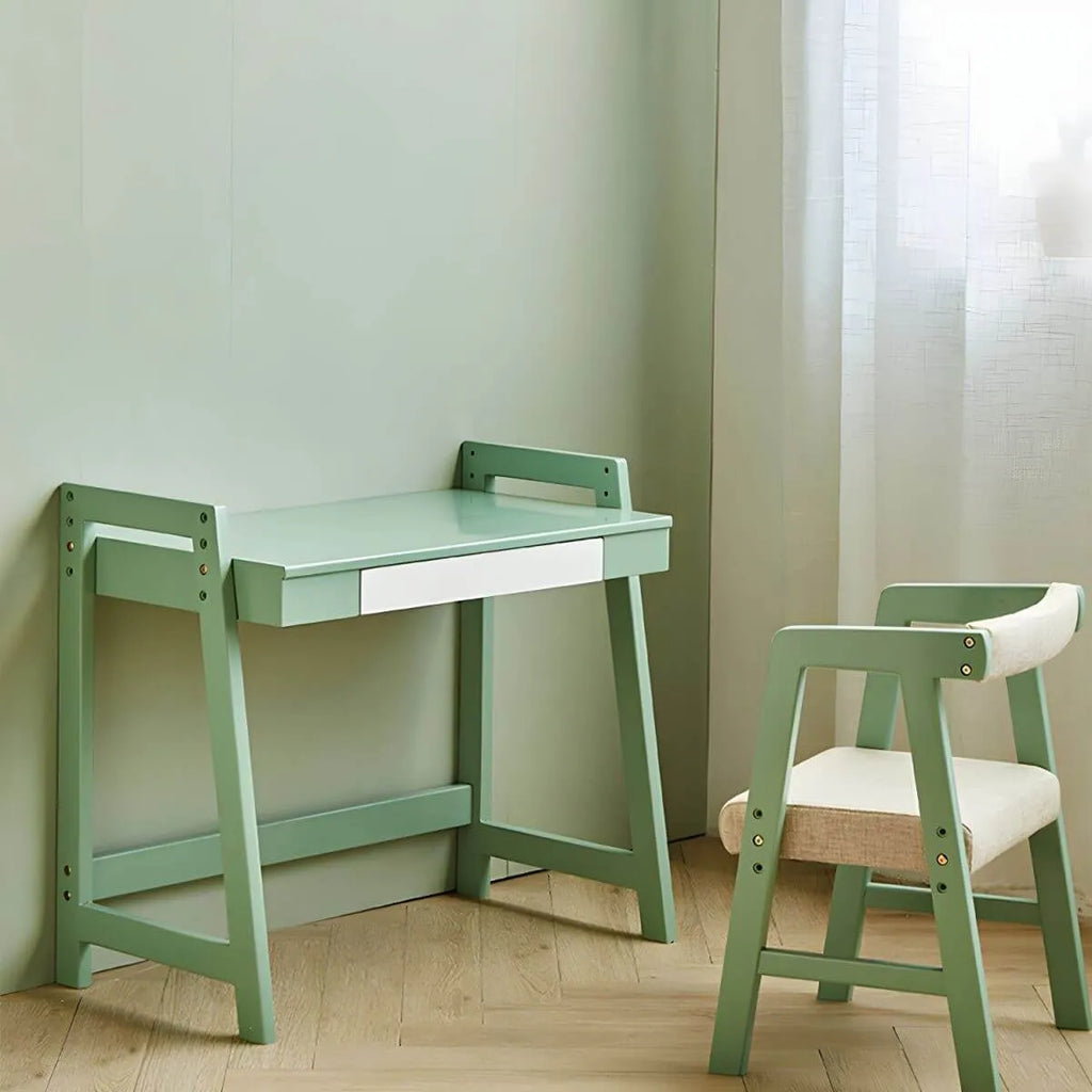 Adjustable Wood Kids' Writing Desk with Storage & Ergonomic Chair