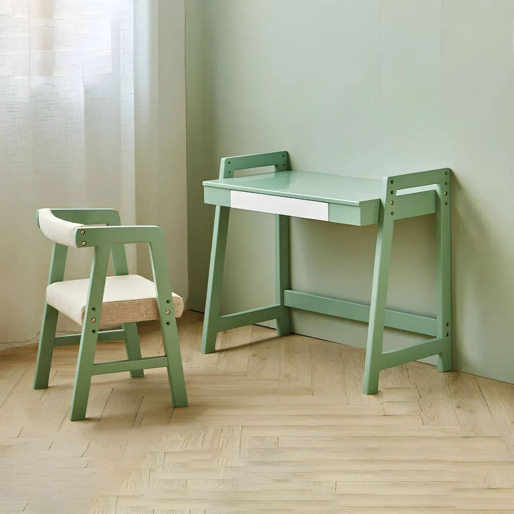 Adjustable Wood Kids' Writing Desk with Storage & Ergonomic Chair
