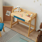 Adjustable Wood Kids' Writing Desk with Storage & Ergonomic Chair